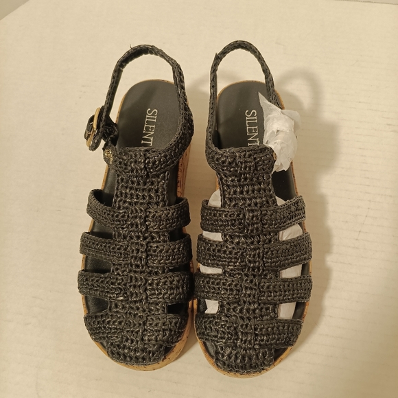 Silent D Fisherman Sandal Shoe Women's Size 8 Black Woven Platform Whisper NWOT - Picture 7 of 7